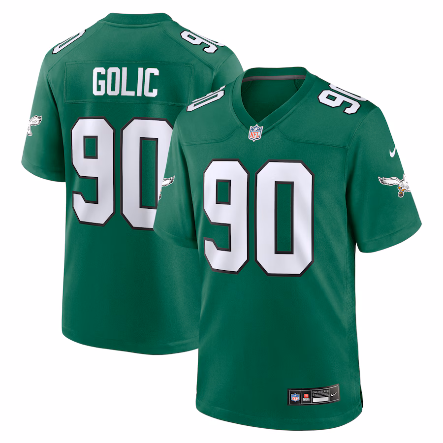 Men's Philadelphia Eagles Mike Golic Nike Kelly Green Alternate Game Jersey - Ujersey