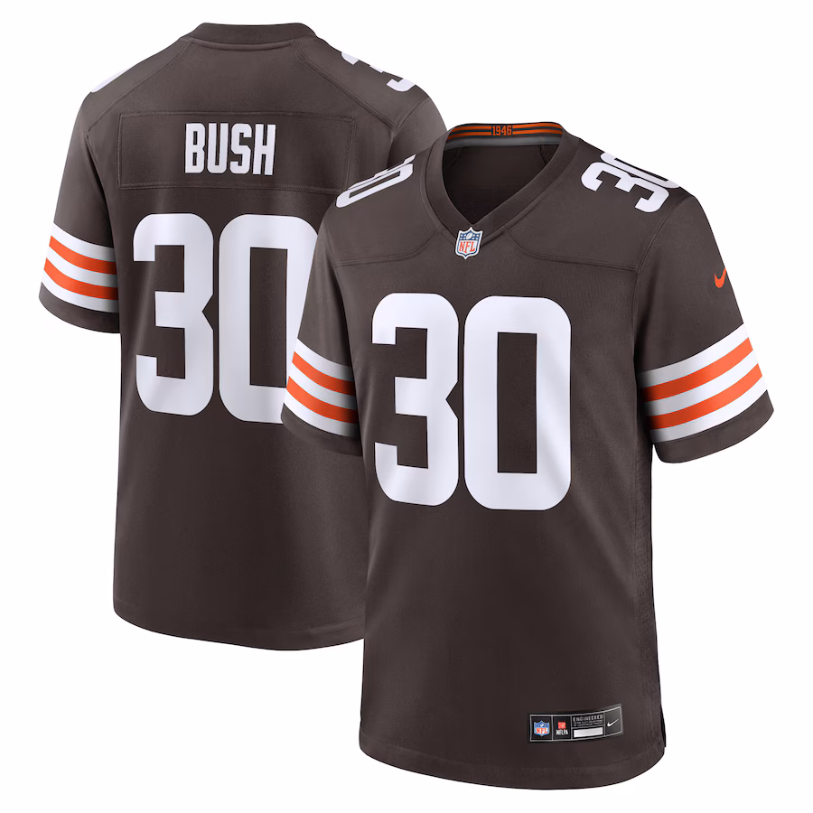 Men's Cleveland Browns Devin Bush Nike  Brown  Game Jersey - Ujersey