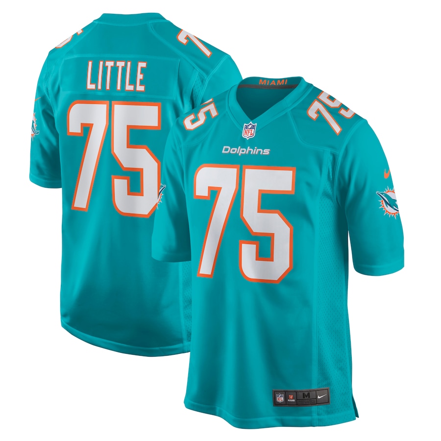 Men's Miami Dolphins Greg Little Nike Aqua Game Jersey - Ujersey
