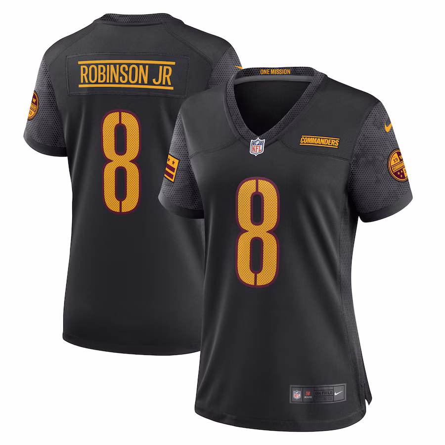 Women's Washington Commanders Brian Robinson Jr. Nike Black Player Jersey - Ujersey
