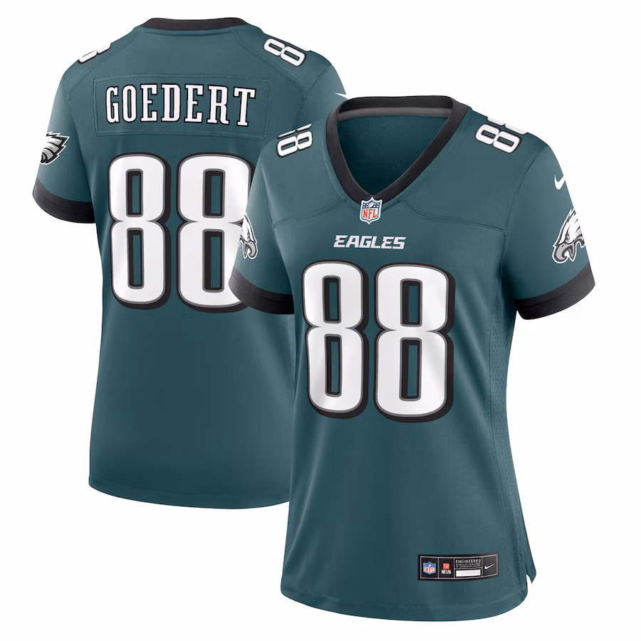 Women's Philadelphia Eagles Dallas Goedert Nike Midnight Green Team Game Jersey - Ujersey