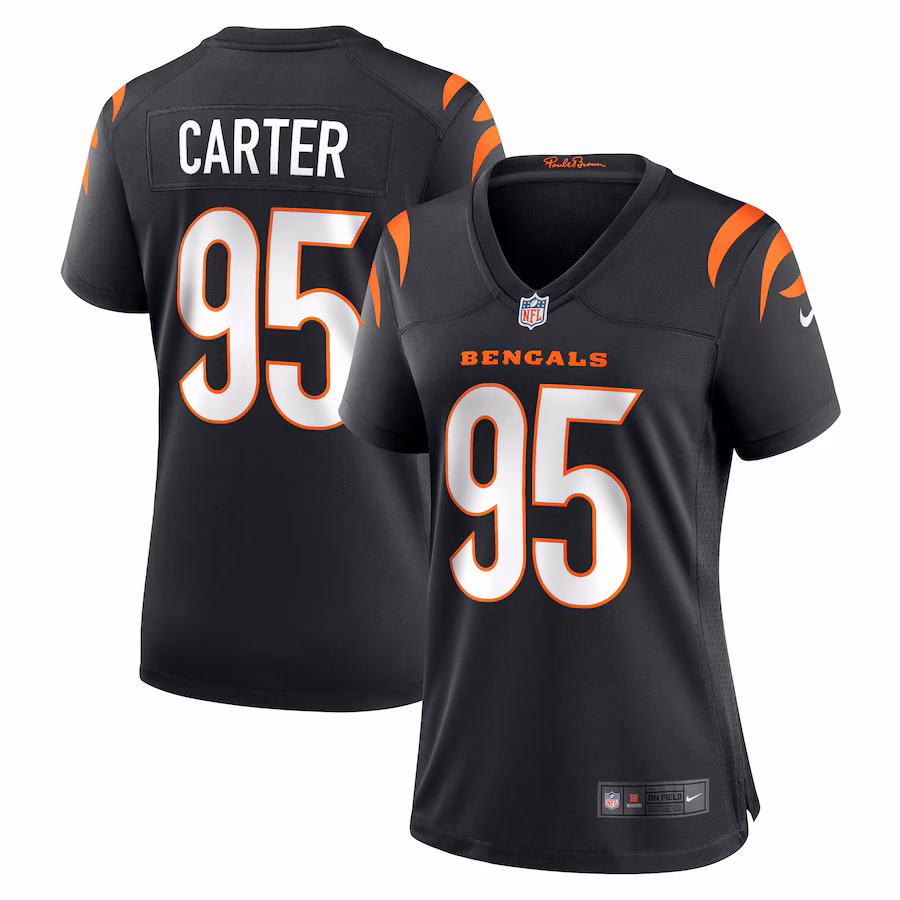 Women's Cincinnati Bengals Zach Carter Nike Black Game Player Jersey - Ujersey