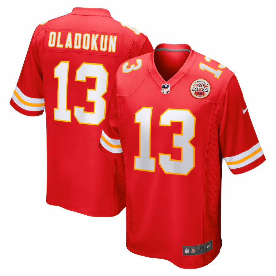 Men's Kansas City Chiefs Chris Oladokun Nike  Red  Game Jersey - Ujersey