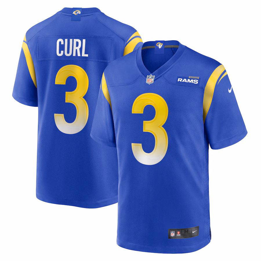 Men's Los Angeles Rams Kamren Curl Nike  Royal  Game Jersey - Ujersey
