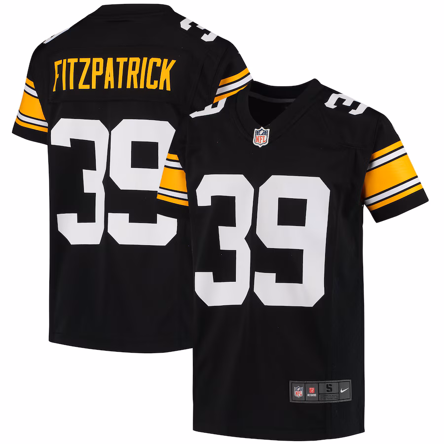 Youth Pittsburgh Steelers Minkah Fitzpatrick Nike Black Game Jersey - Ujersey