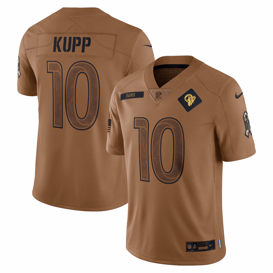 Men's Los Angeles Rams Cooper Kupp Nike Brown 2023 Salute To Service Limited Jersey - Ujersey