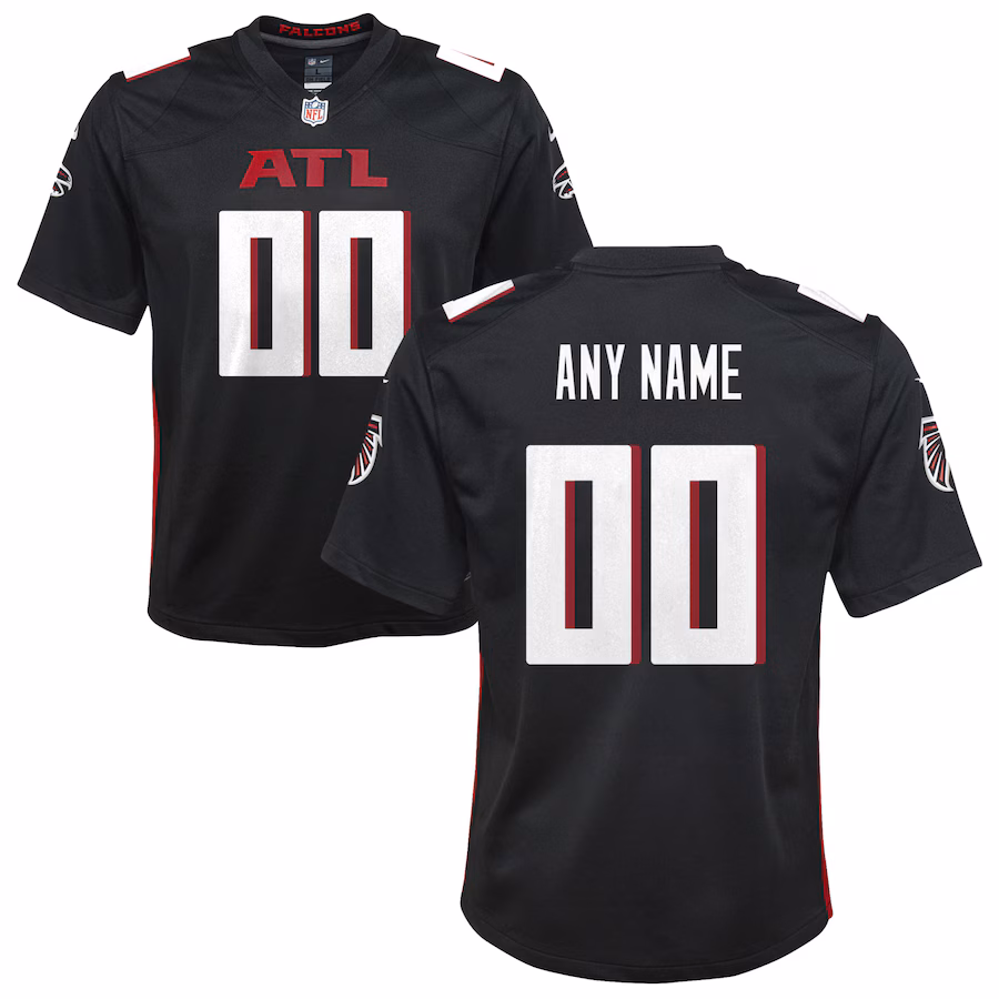 Youth Atlanta Falcons Nike Black Custom Game Jersey - Ujersey