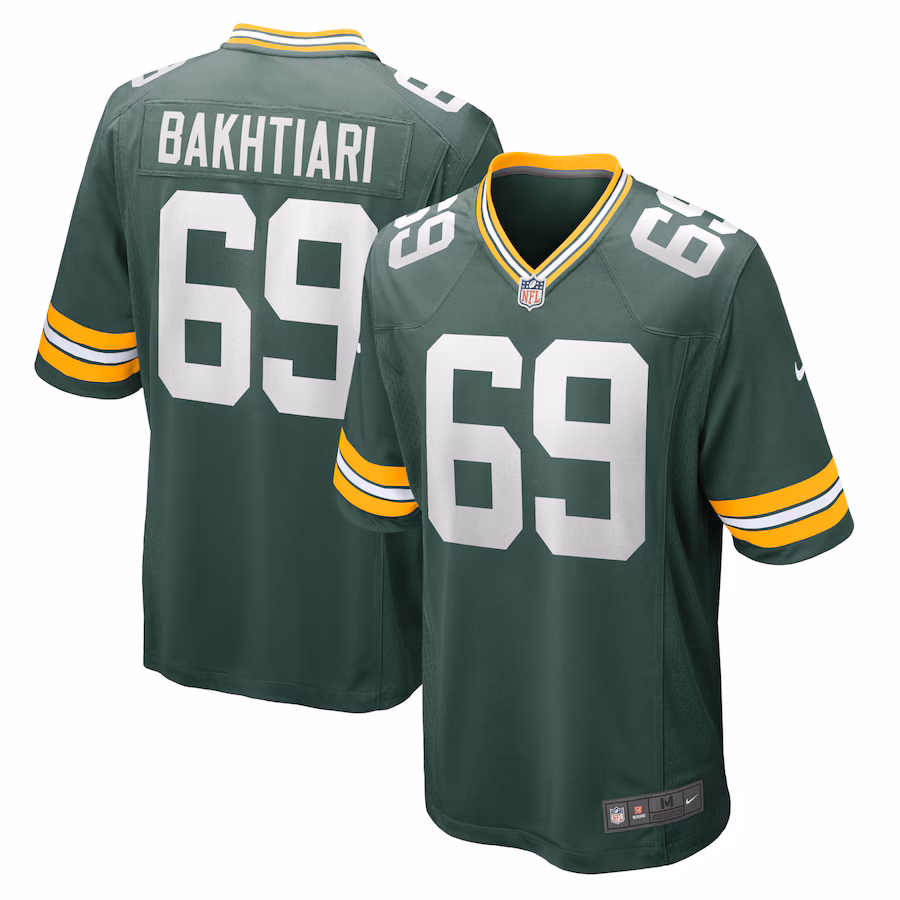 Men's Green Bay Packers David Bakhtiari Nike Green Game Team Jersey - Ujersey