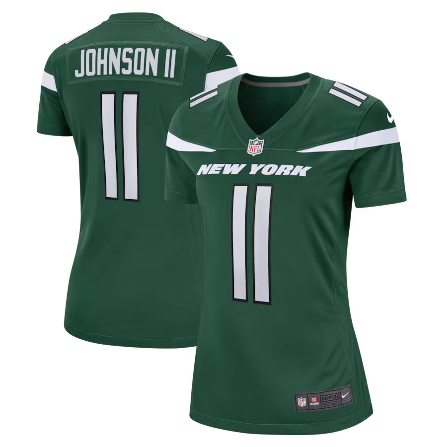 Women's New York Jets Jermaine Johnson II Nike Gotham Green Game Jersey - Ujersey