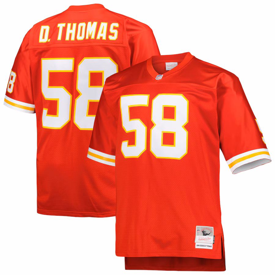 Men's Kansas City Chiefs Derrick Thomas Mitchell & Ness Red Big & Tall 1994 Retired Player Replica Jersey - Ujersey