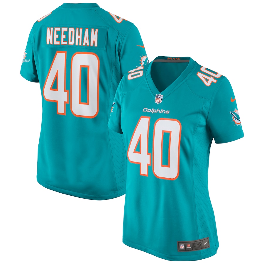 Women's Miami Dolphins Nik Needham Nike Aqua Game Jersey - Ujersey