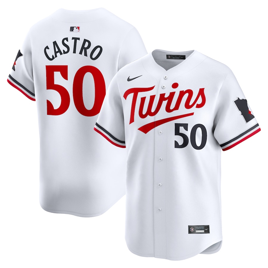 Men's Minnesota Twins Willi Castro Nike White Home Limited Player Jersey - Ujersey
