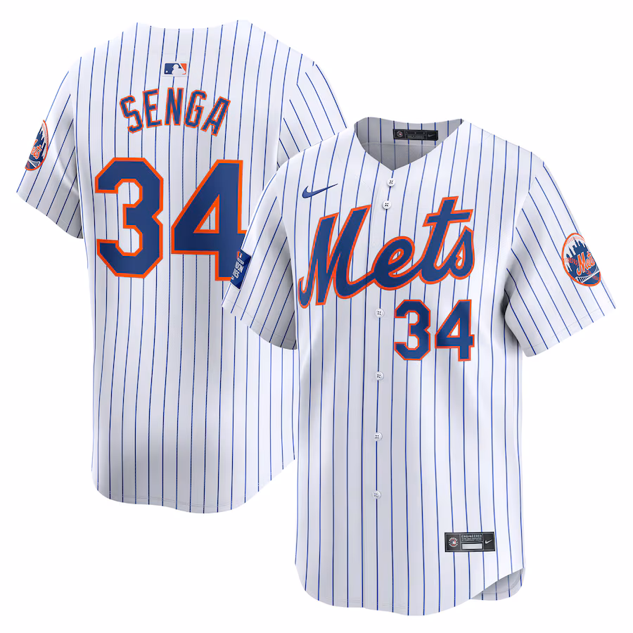 Men's New York Mets Kodai Senga Nike White 2024 MLB World Tour London Series Home Limited Player Jersey - Ujersey
