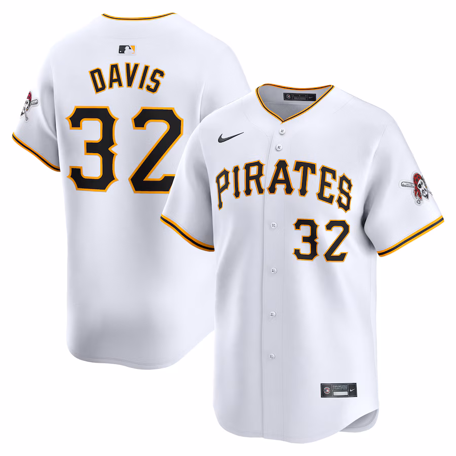 Men's Pittsburgh Pirates Henry Davis Nike White Home Limited Player Jersey - Ujersey