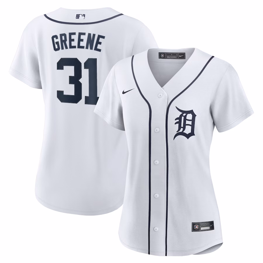 Women's Detroit Tigers Riley Greene Nike White Home Replica Player Jersey - Ujersey