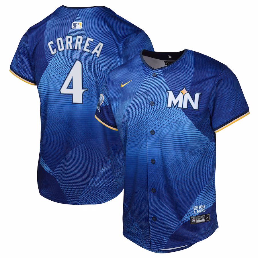 Youth Minnesota Twins Carlos Correa Nike Royal 2024 City Connect Limited Jersey - Ujersey