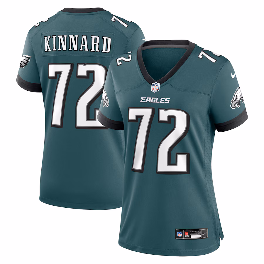 Women's Philadelphia Eagles Darian Kinnard Nike Midnight Green Team Game Jersey - Ujersey