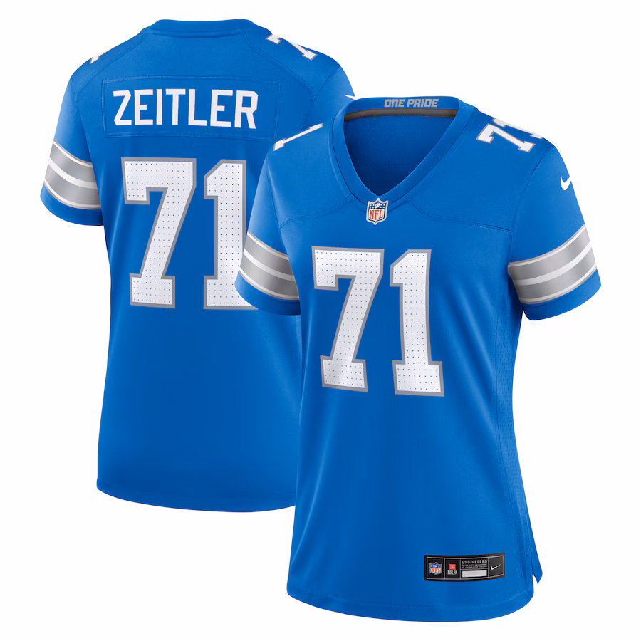 Women's Detroit Lions Kevin Zeitler Nike  Blue Game Jersey - Ujersey