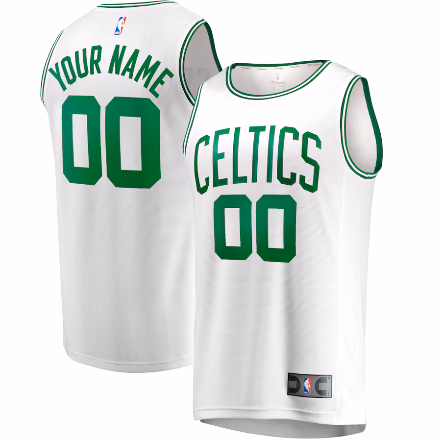 Youth Boston Celtics  Fanatics White Fast Break Replica Custom Jersey - Association Edition - Ujersey