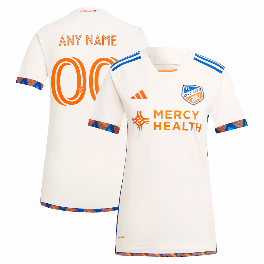 Women's FC Cincinnati  adidas White 2024 The Canvas Kit Replica Custom Jersey - Ujersey