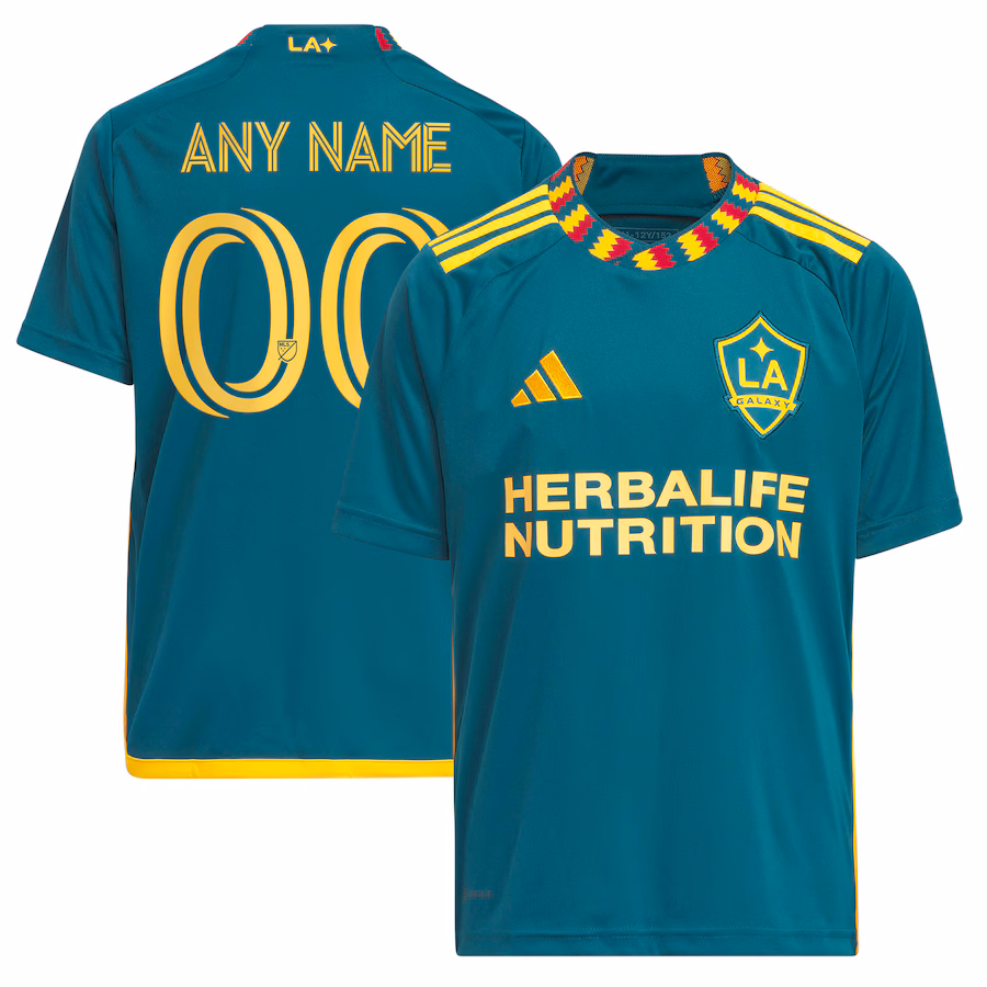 Youth LA Galaxy adidas Green 2023 LA Kit Replica Custom Jersey - Ujersey