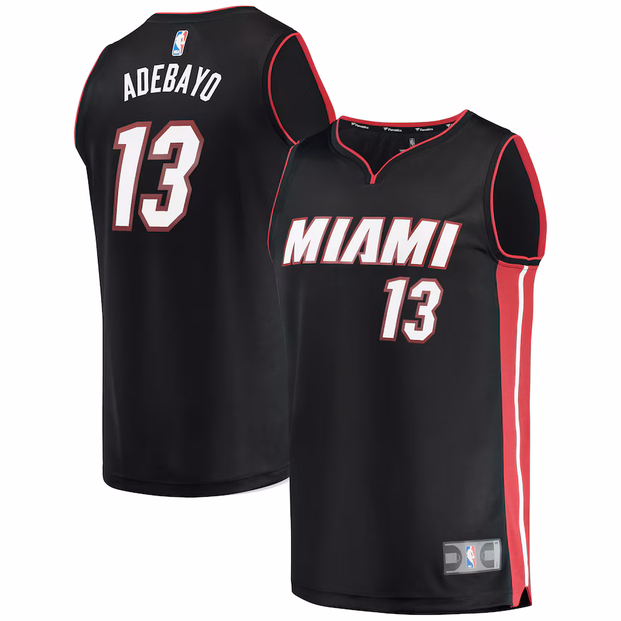 Men's Miami Heat Bam Adebayo Fanatics Black Fast Break Replica Player Jersey - Icon Edition - Ujersey