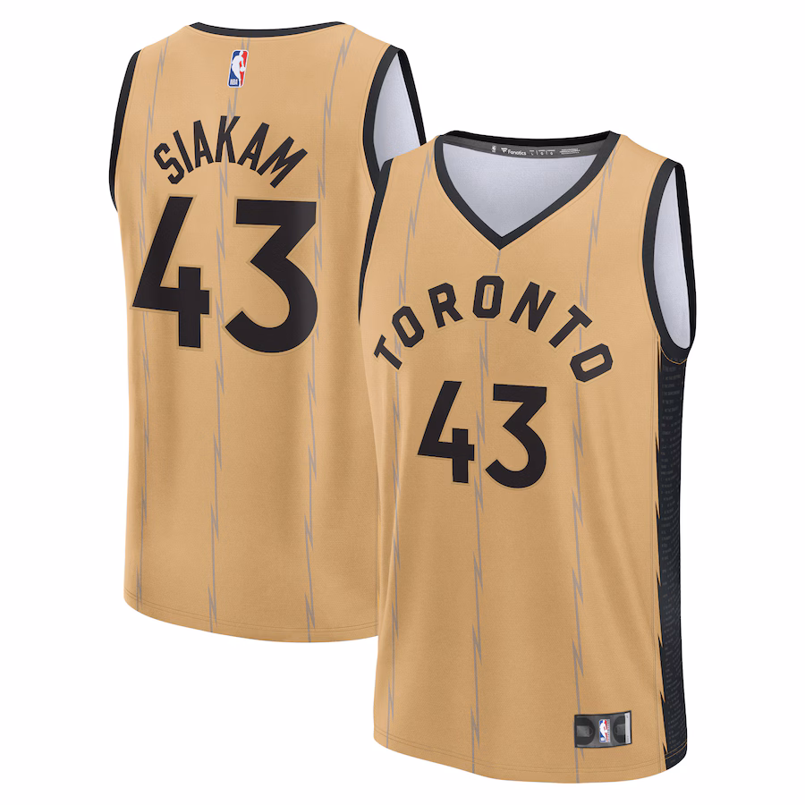 Men's Toronto Raptors Pascal Siakam Fanatics Gold Fast Break Jersey - City Edition - Ujersey