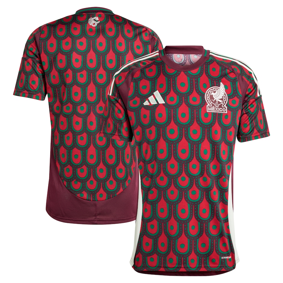 Men's Mexico National Team  adidas Burgundy 2024 Home Replica Jersey - Ujersey