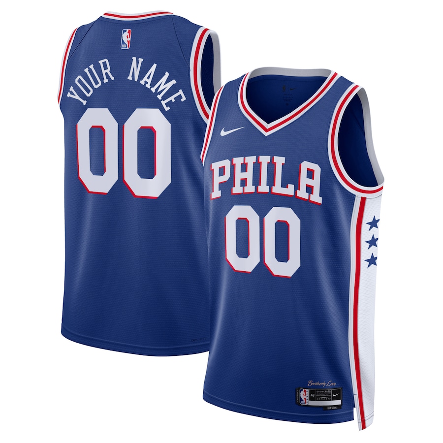 Unisex Philadelphia 76ers Nike Royal 2022/23 Swingman Custom Jersey - Icon Edition - Ujersey