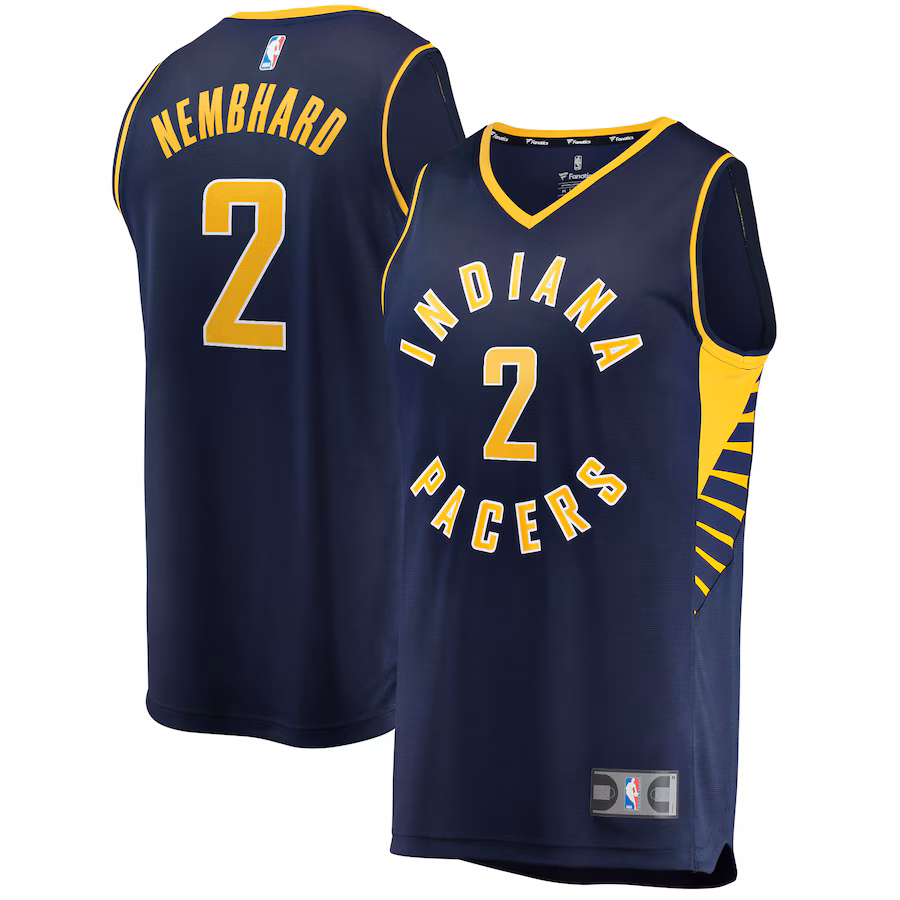 Men's Indiana Pacers Andrew Nembhard Fanatics Navy Fast Break Replica Jersey - Icon Edition - Ujersey