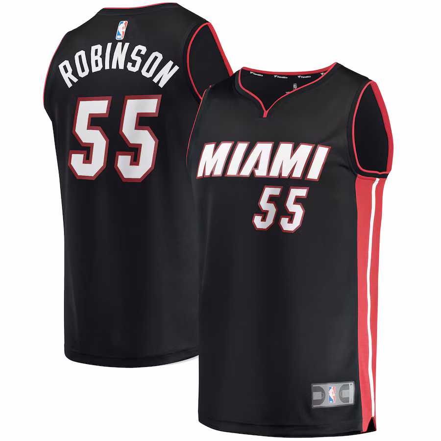 Men's Miami Heat Duncan Robinson Fanatics Black Fast Break Replica Jersey - Icon Edition - Ujersey