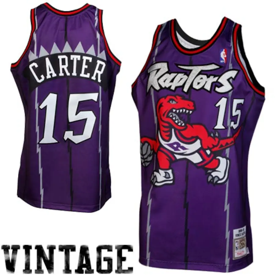 Mitchell & Ness Vince Carter Toronto Raptors 1998/99 Throwback Authentic Jersey - Purple - Ujersey