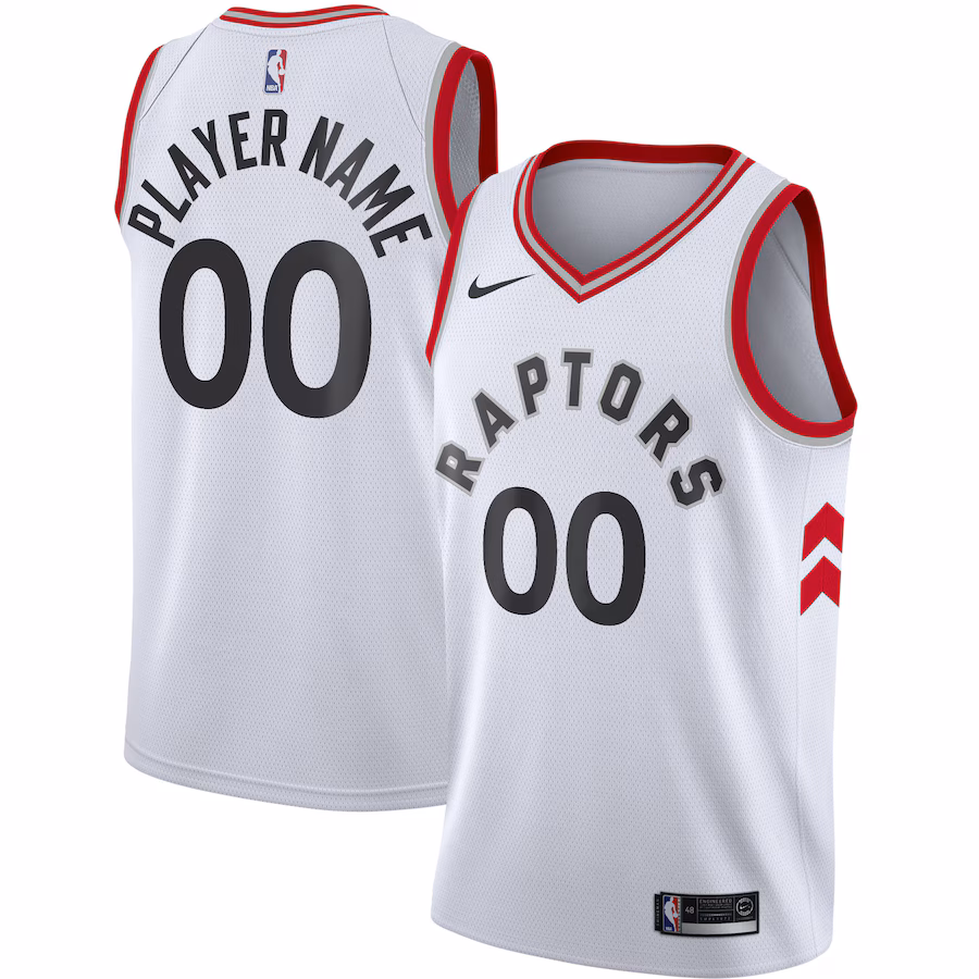 Men's Toronto Raptors Nike White 2020/21 Swingman Custom Jersey - Association Edition - Ujersey