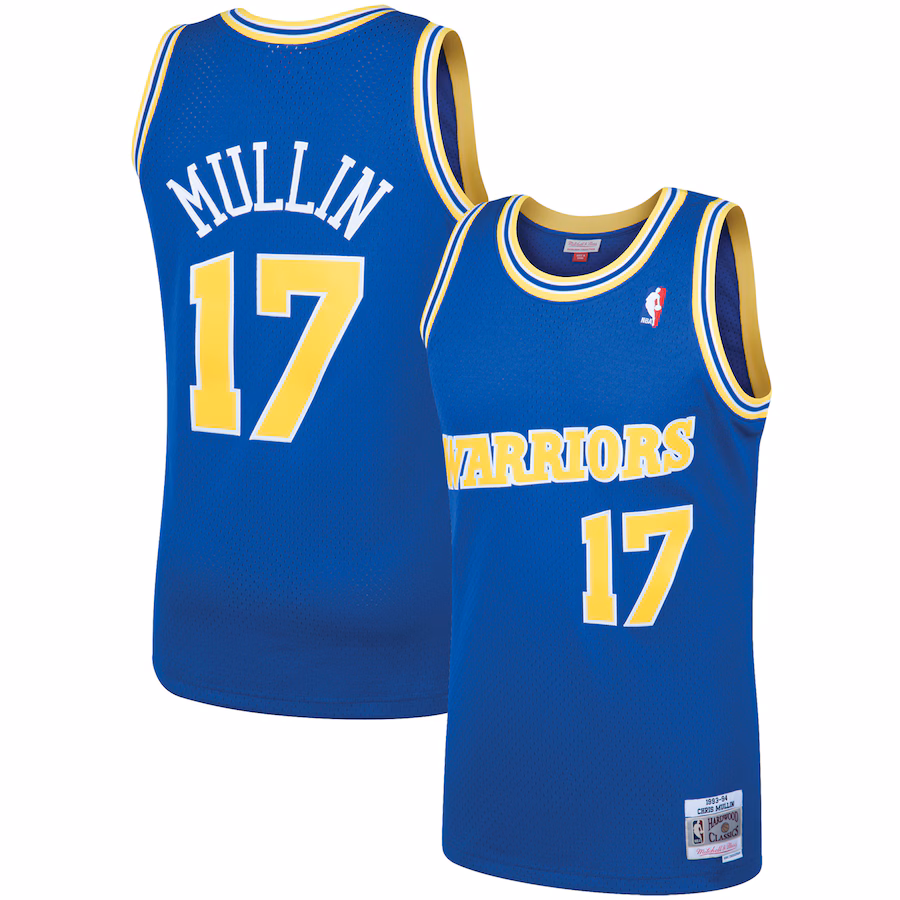 Men's Golden State Warriors Chris Mullin Mitchell & Ness Royal 1993/94 Hardwood Classics Swingman Jersey - Ujersey