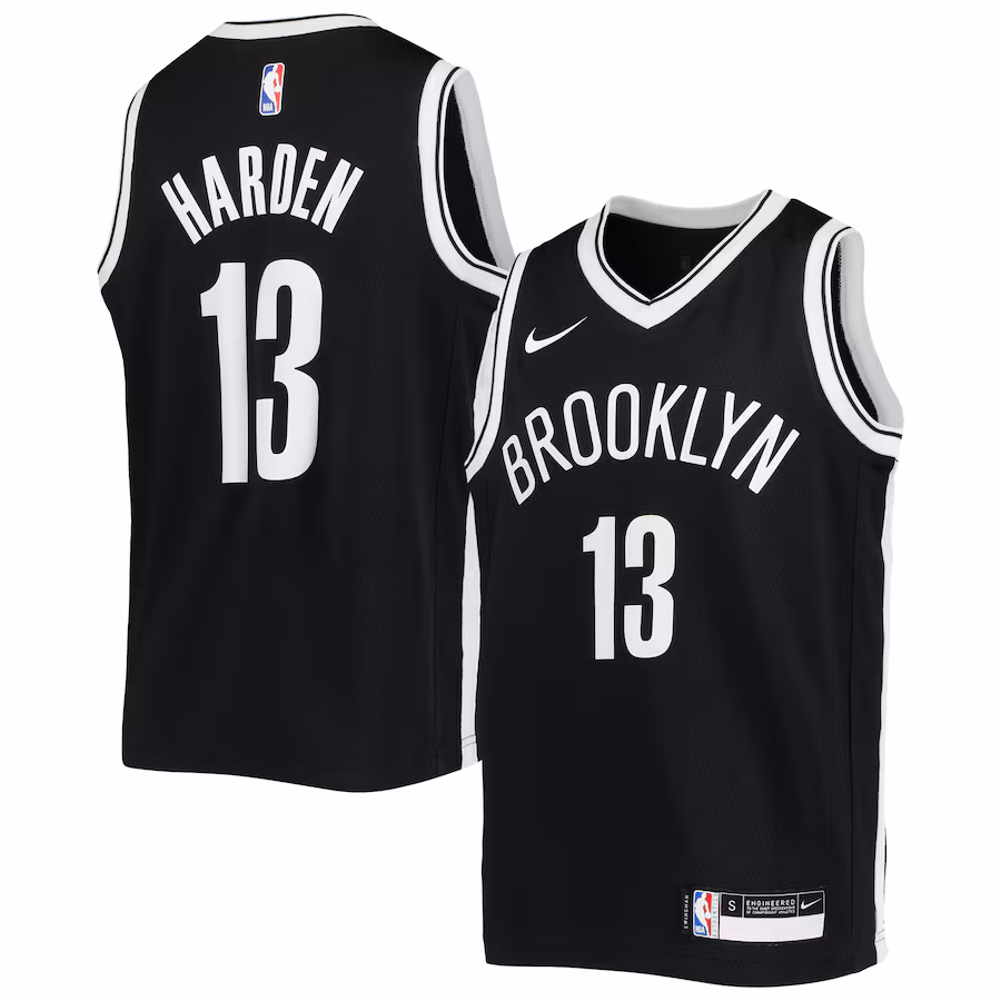 Youth Brooklyn Nets James Harden Nike Black Swingman Jersey - Icon Edition - Ujersey