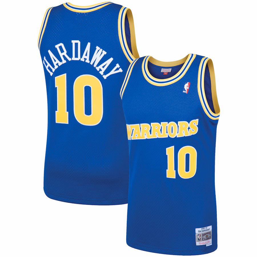 Men's Golden State Warriors Tim Hardaway Mitchell & Ness Royal 1990/91 Hardwood Classics Swingman Jersey - Ujersey