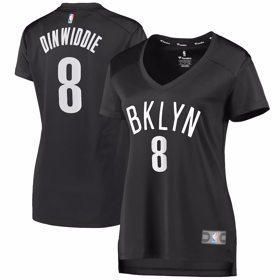 Women's Brooklyn Nets Spencer Dinwiddie Fanatics Black Fast Break Player Jersey - Statement Edition - Ujersey