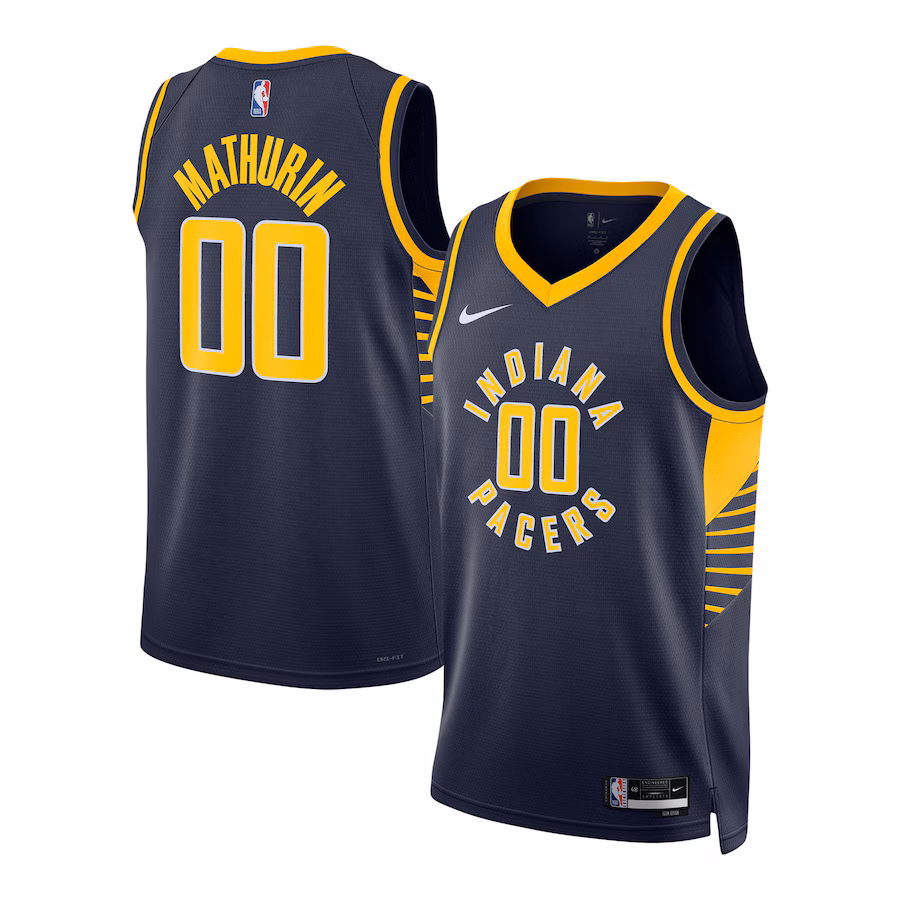 Unisex Indiana Pacers Bennedict Mathurin Nike Navy Swingman Jersey - Icon Edition - Ujersey