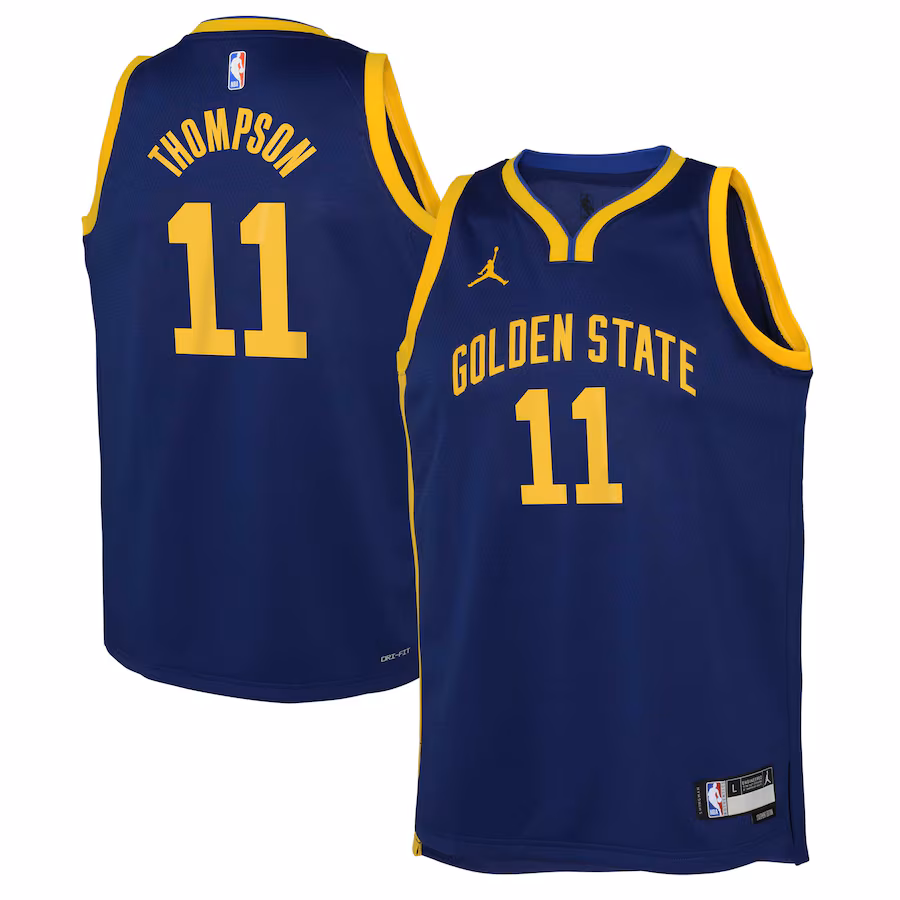 Youth Golden State Warriors Klay Thompson Jordan Brand Blue Swingman Jersey - Statement Edition - Ujersey