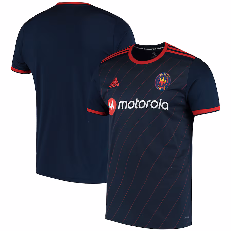 Men's Chicago Fire adidas Navy 2020 Replica Blank Primary Jersey - Ujersey
