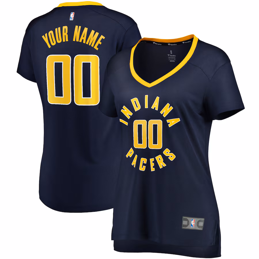 Women's Indiana Pacers Fanatics Navy Fast Break Custom Jersey - Icon Edition - Ujersey