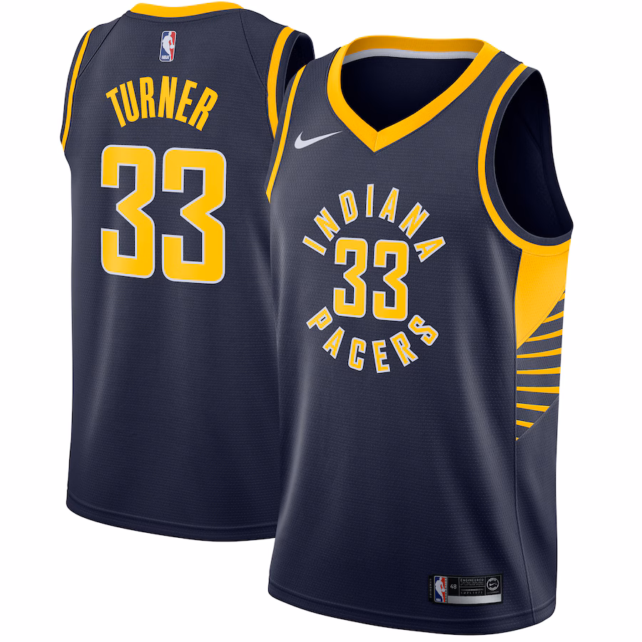 Men's Indiana Pacers Myles Turner Nike Navy Swingman Jersey - Icon Edition - Ujersey