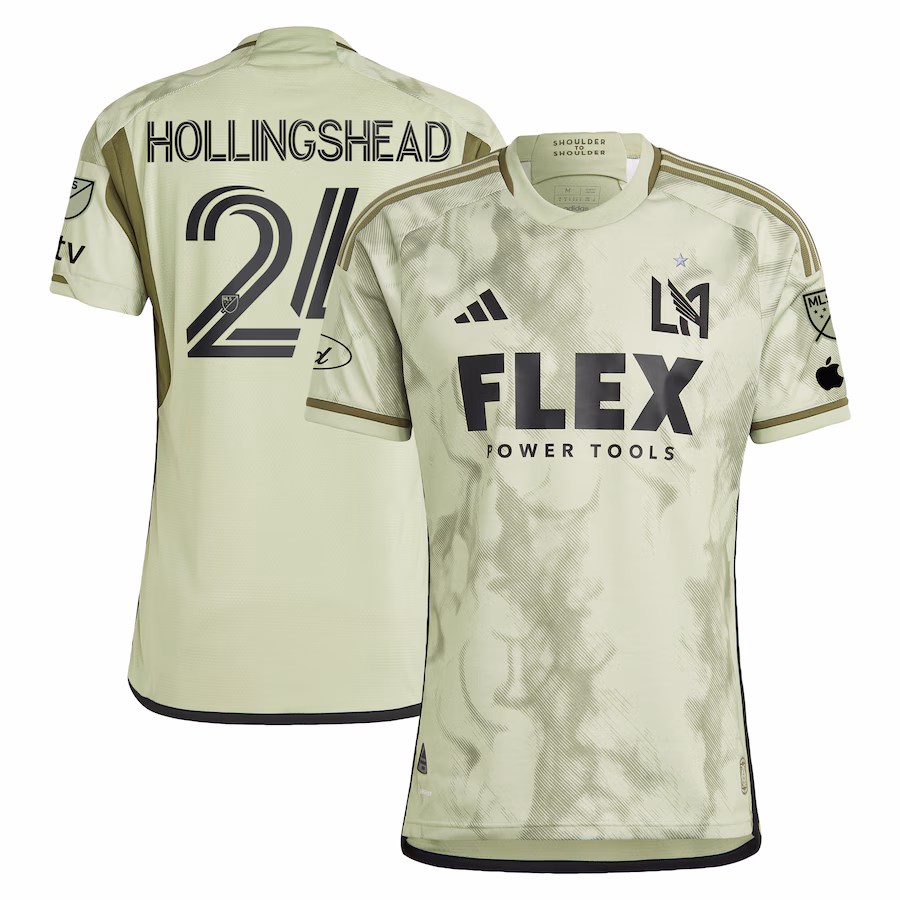 Men's LAFC Ryan Hollingshead adidas Green 2024 Smokescreen Authentic Player Jersey - Ujersey
