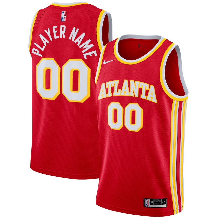 Men's Atlanta Hawks Nike Red 2020/21 Swingman Custom Jersey - Icon Edition - Ujersey