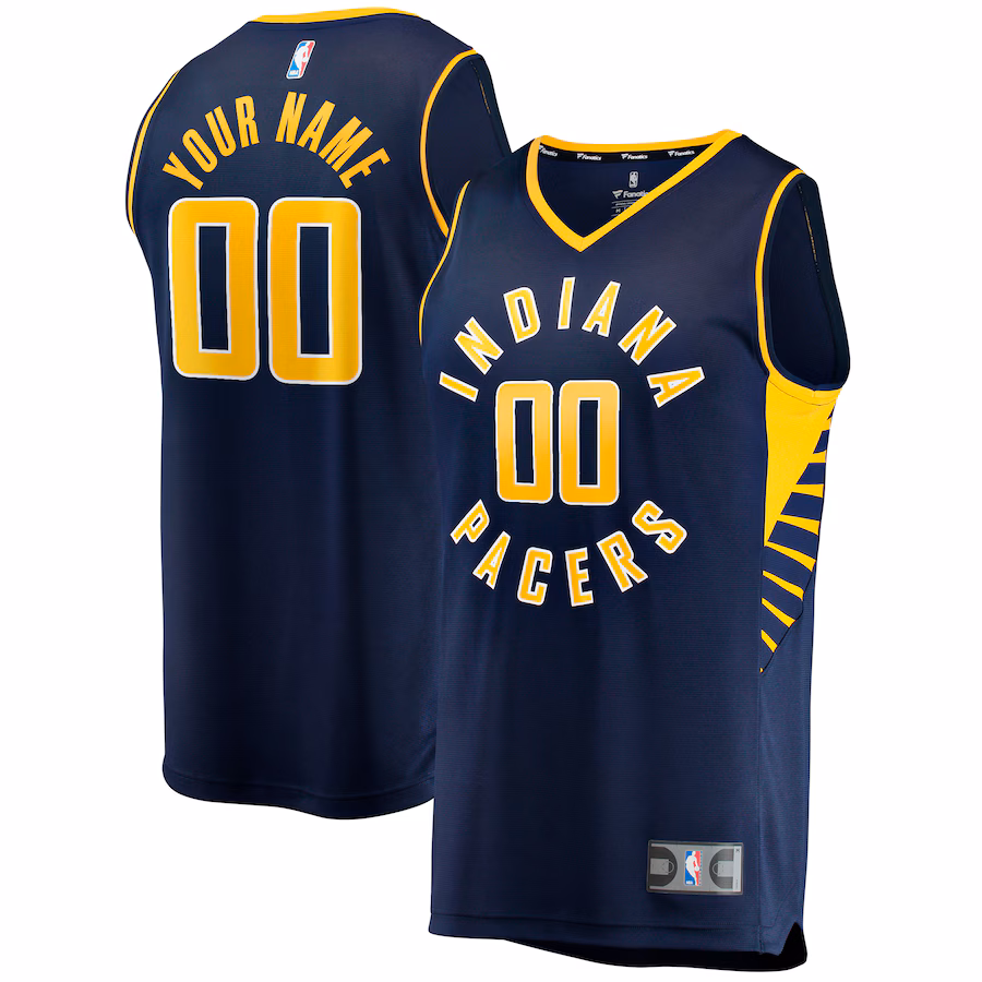 Men's Indiana Pacers Fanatics Navy Fast Break Custom Replica Jersey - Icon Edition - Ujersey
