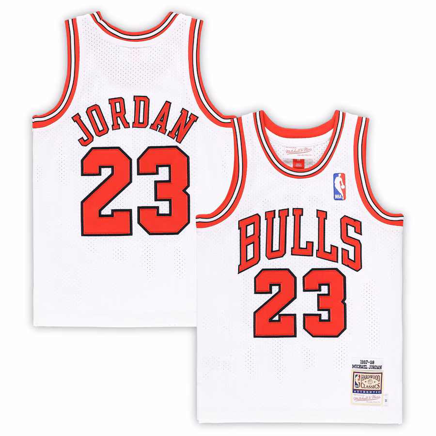 Preschool Chicago Bulls Michael Jordan Mitchell & Ness White 1997/98 Hardwood Classics Authentic Jersey - Ujersey