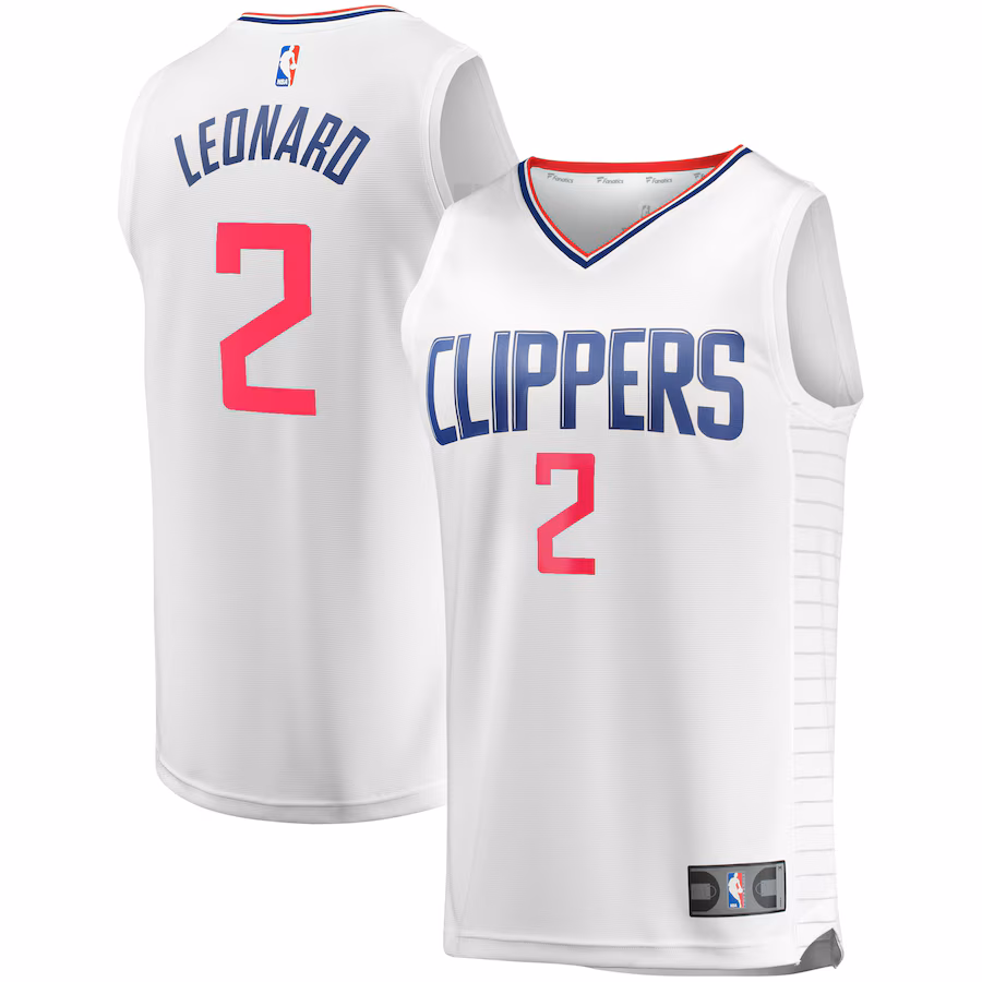Men's LA Clippers Kawhi Leonard Fanatics White Fast Break Replica Player Jersey - Association Edition - Ujersey
