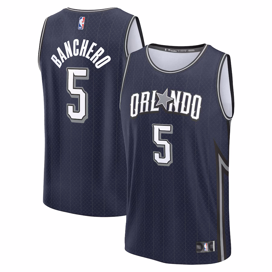 Men's Orlando Magic Paolo Banchero Fanatics Navy Fast Break Jersey - City Edition - Ujersey