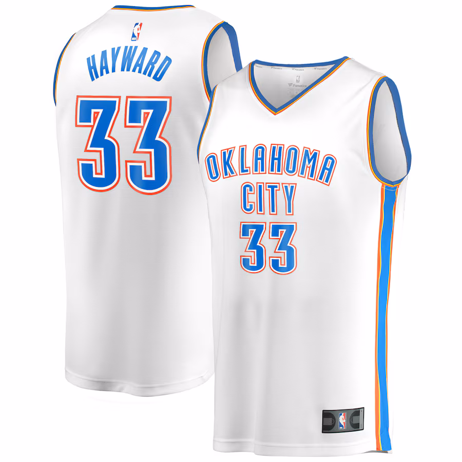 Men's Oklahoma City Thunder Gordon Hayward Fanatics White Fast Break Player Jersey - Association Edition - Ujersey