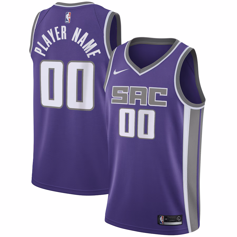 Men's Sacramento Kings Nike Purple Swingman Custom Jersey - Icon Edition - Ujersey